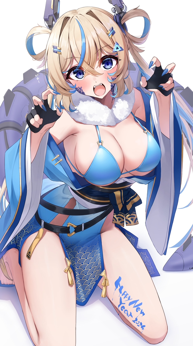 This is a pixiv picture whose title is 🩵‪🐉💙.