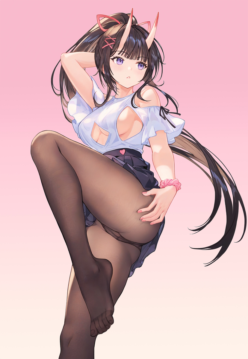 This is a pixiv picture whose title is 能代 モデル.