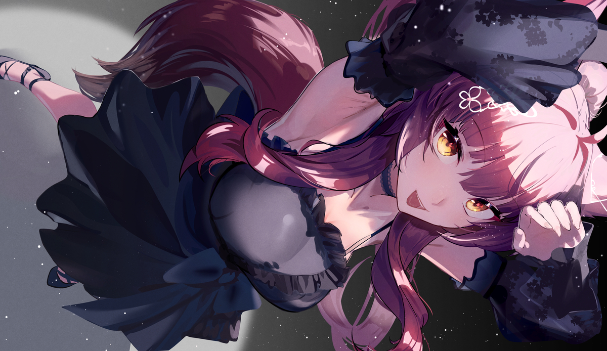 This is a pixiv picture whose title is ブラックドレス.