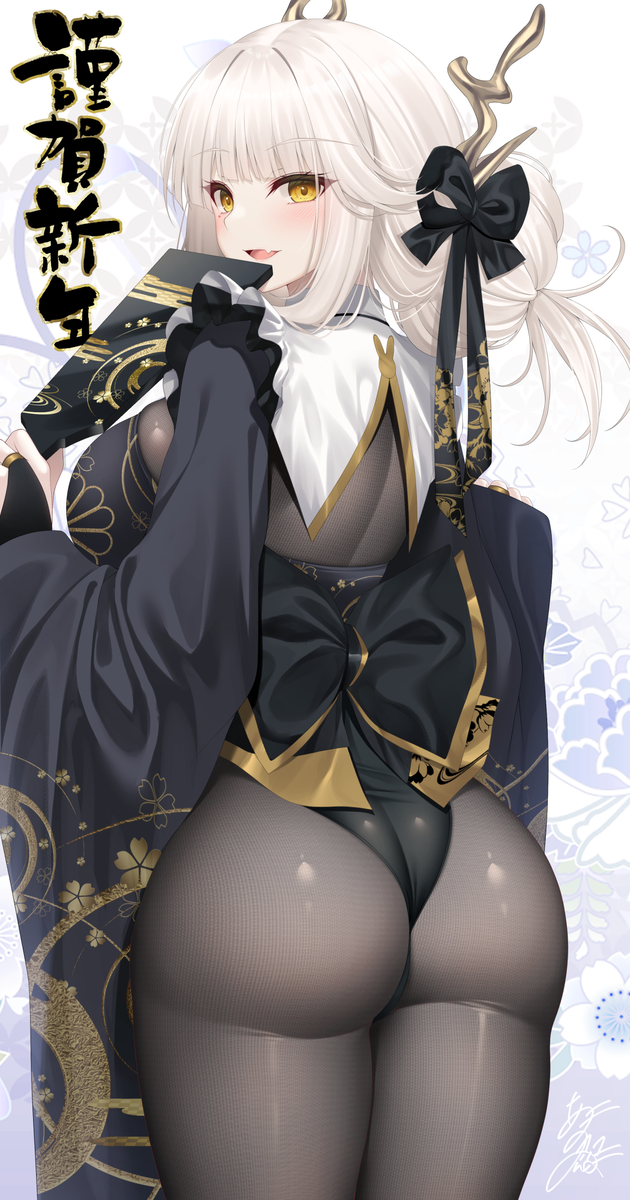 This is a pixiv picture whose title is 謹賀新年(大遅刻.