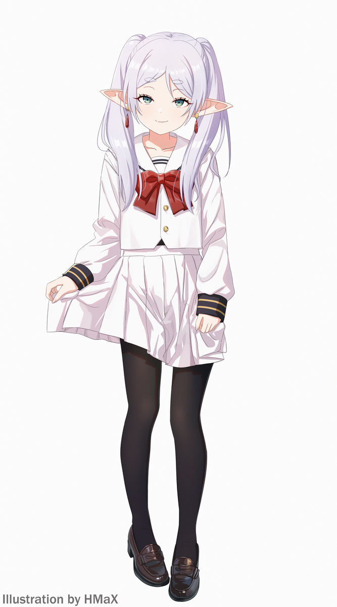 This is a pixiv picture whose title is 制服フリーレン.