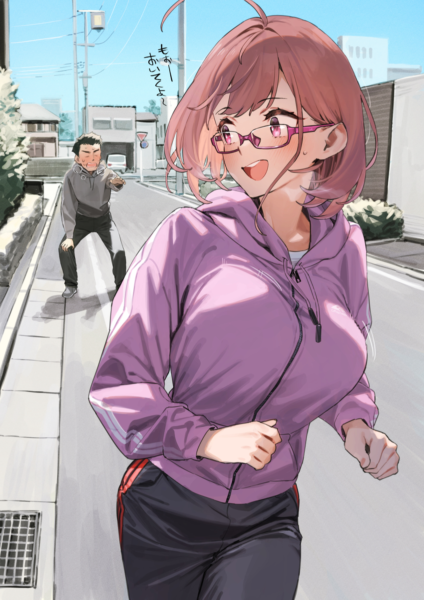 This is a pixiv picture whose title is 近視の姉＃143.