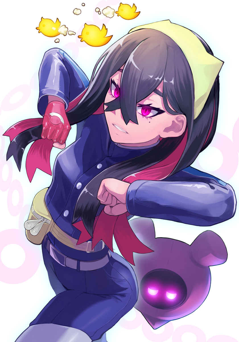 This is a pixiv picture whose title is ポケモンSV　ゼイユ＆モモワロウ.