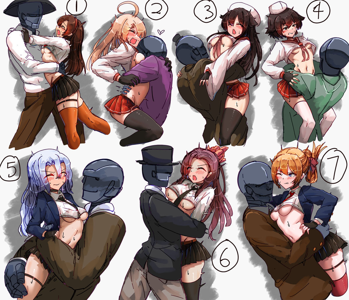 This is a pixiv picture whose title is Bearhug Compilation.