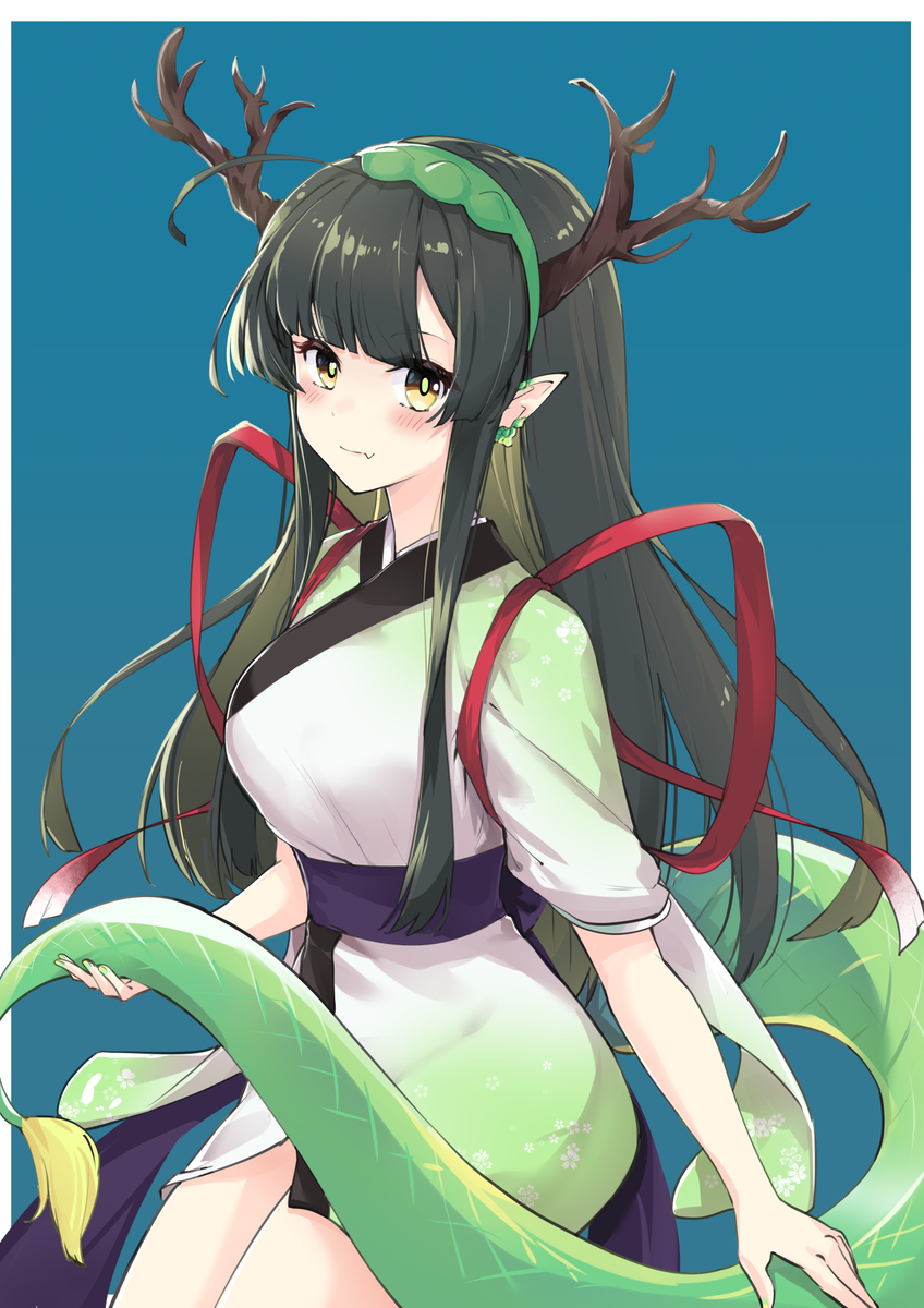 This is a pixiv picture whose title is ずん子竜.