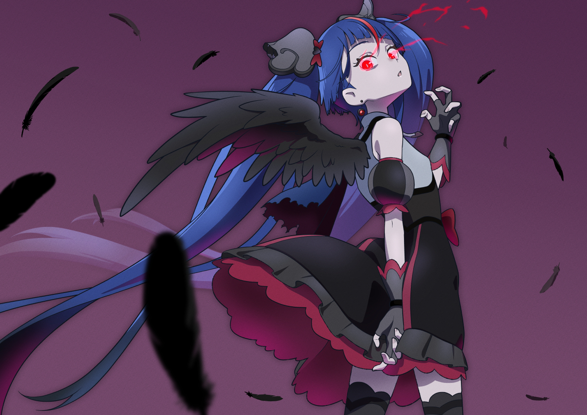 This is a pixiv picture whose title is ダークキュアスカイ.