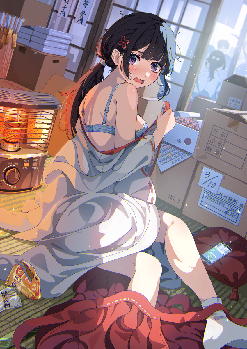 This is a pixiv picture whose title is バイト巫女ちゃん.