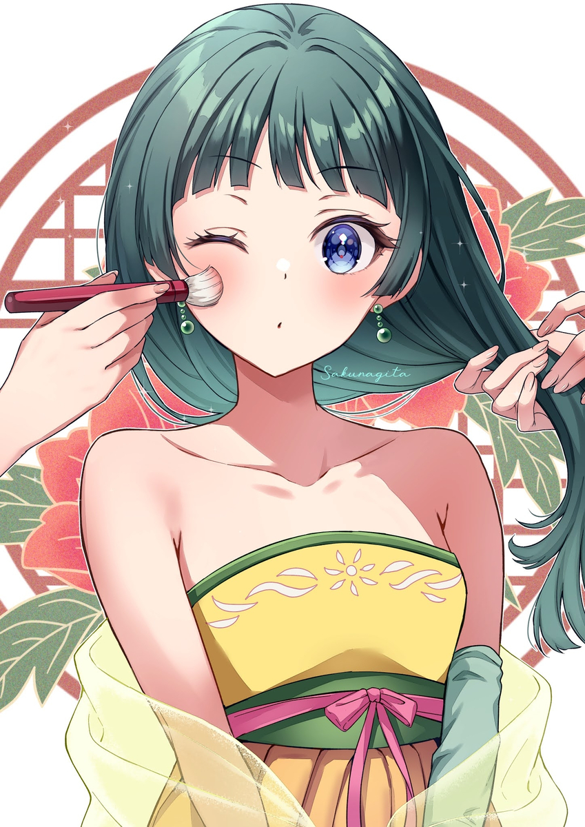 This is a pixiv picture whose title is おめかし猫猫.