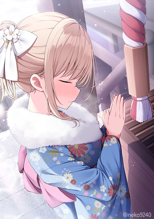 This is a pixiv picture whose title is 初めての初詣♡.