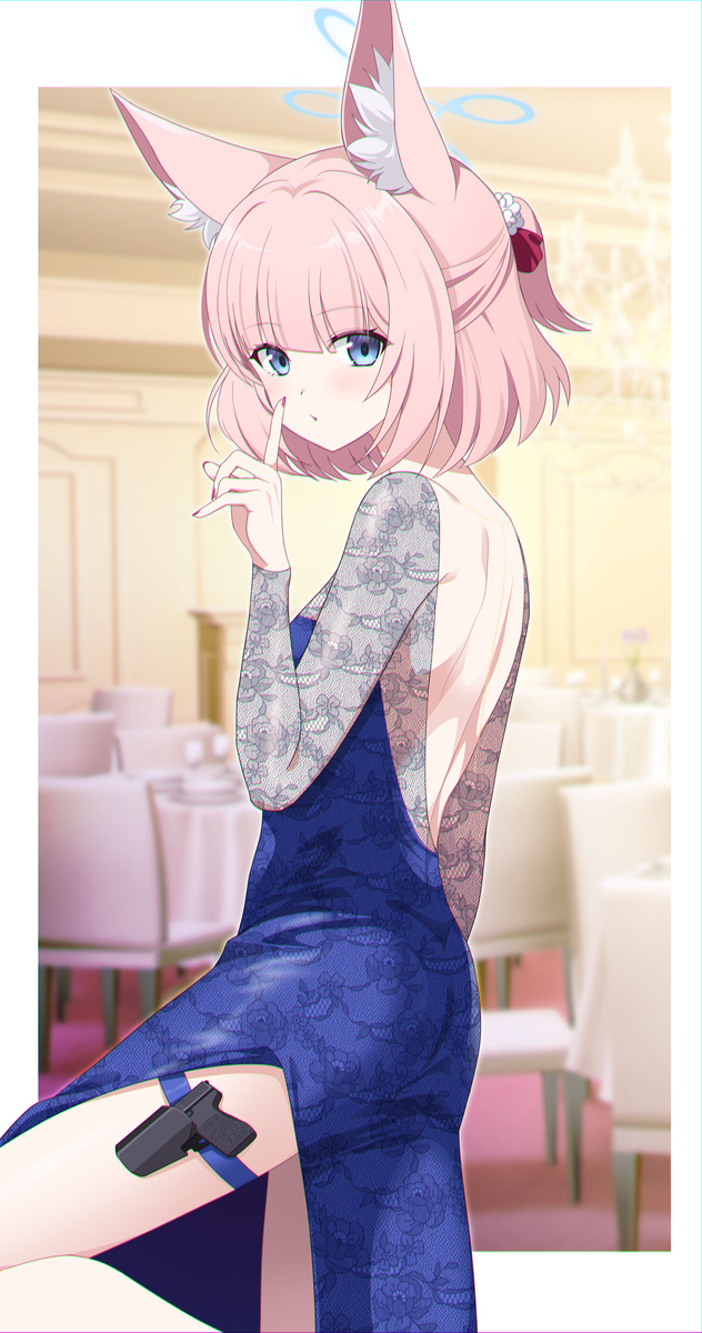 This is a pixiv picture whose title is パーティーの警護を要請され一般参加学生に扮するドレスニコの幻覚.