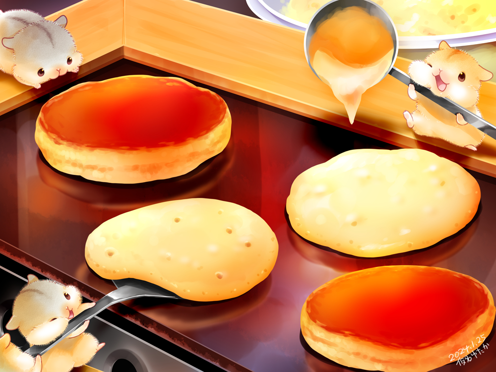 This is a pixiv picture whose title is ほっとけーきの日2024.