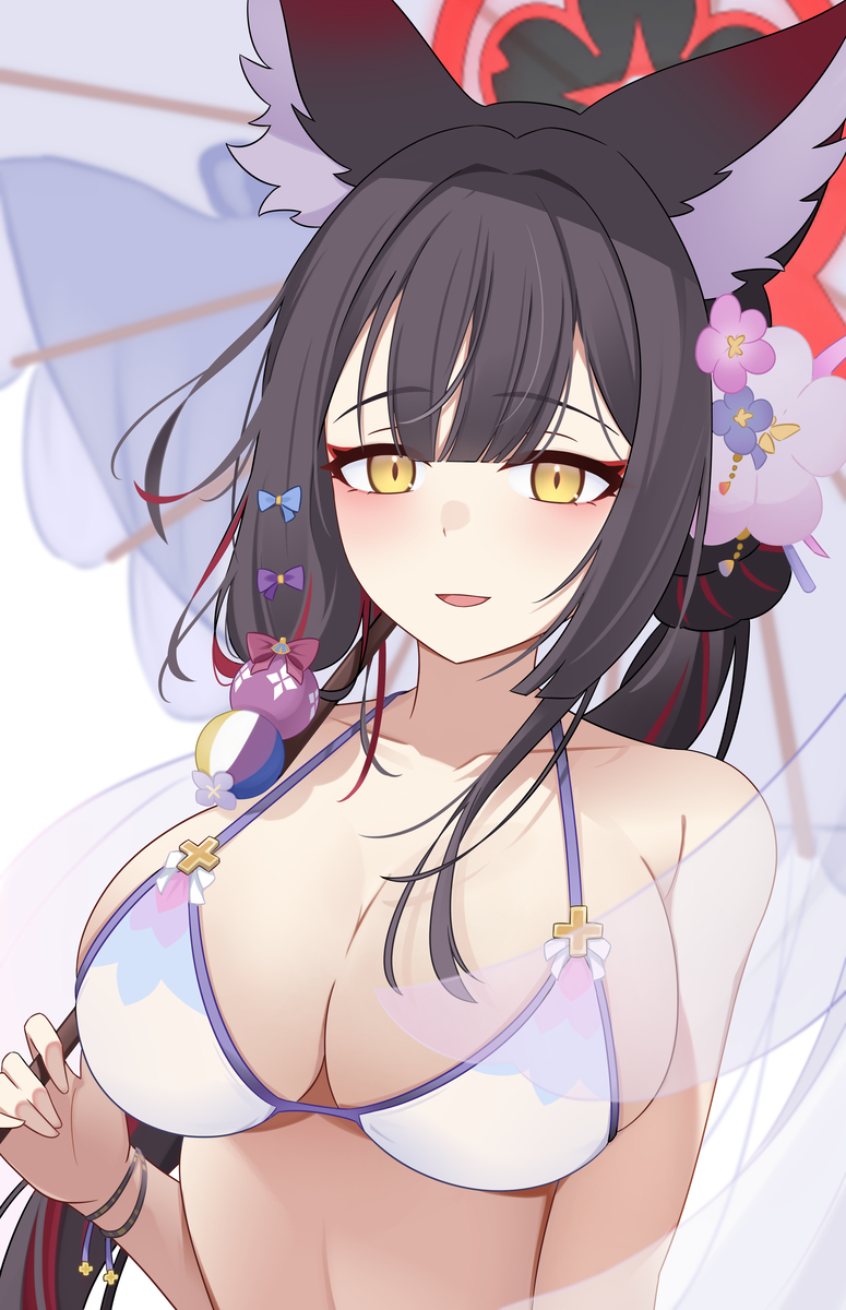 This is a pixiv picture whose title is 水着ワカモ.