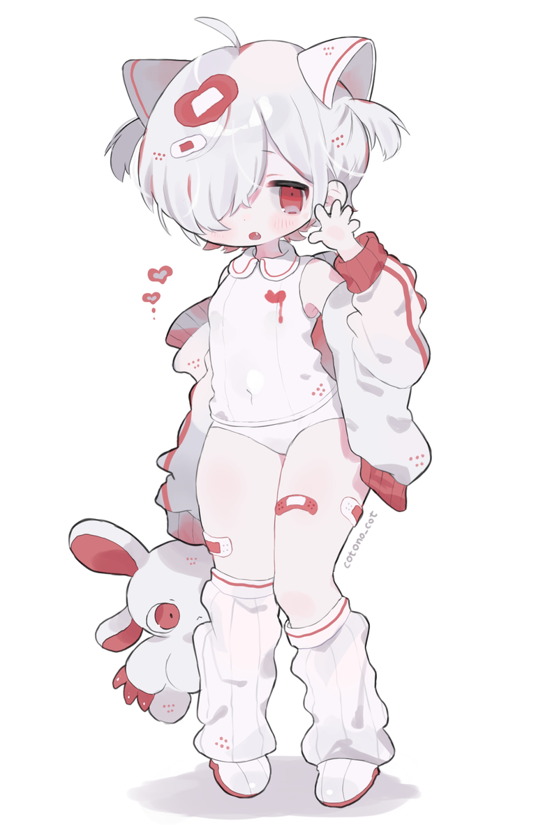 This is a pixiv picture whose title is ♥️🤍.