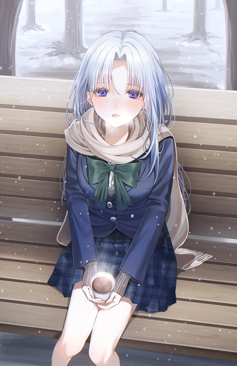 This is a pixiv picture whose title is 「寒いなぁ・・・」.
