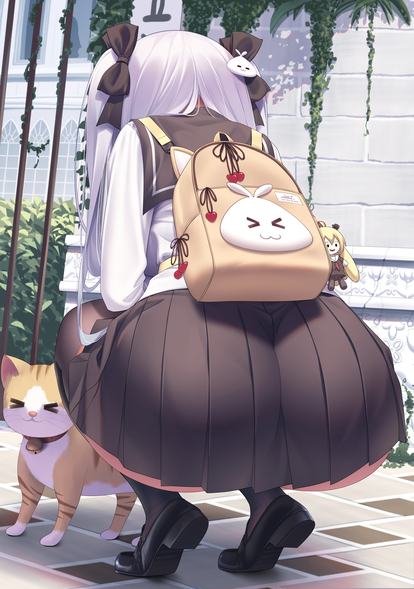 This is a pixiv picture whose title is 猫をなでるのが好き.