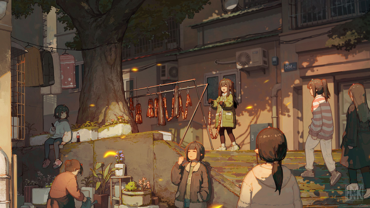 This is a pixiv picture whose title is 小云兮准备过年了.