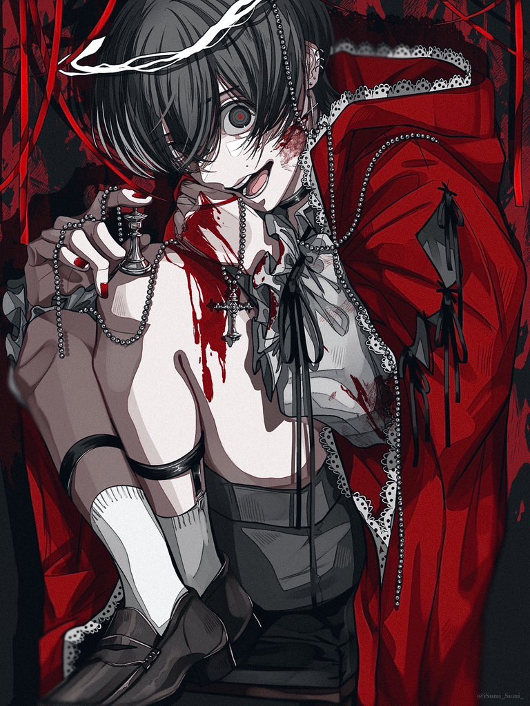This is a pixiv picture whose title is †.