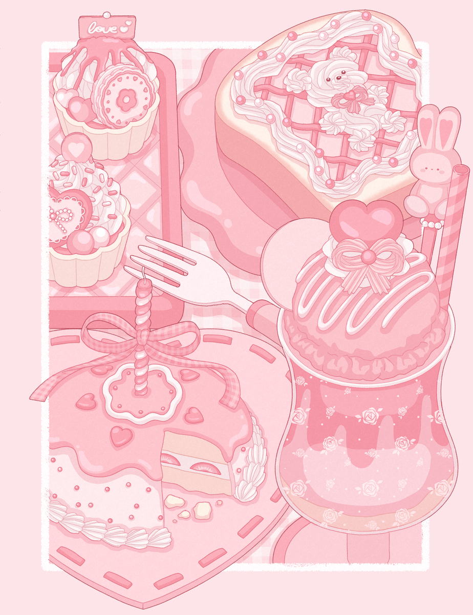 This is a pixiv picture whose title is 🧁🎀💕.