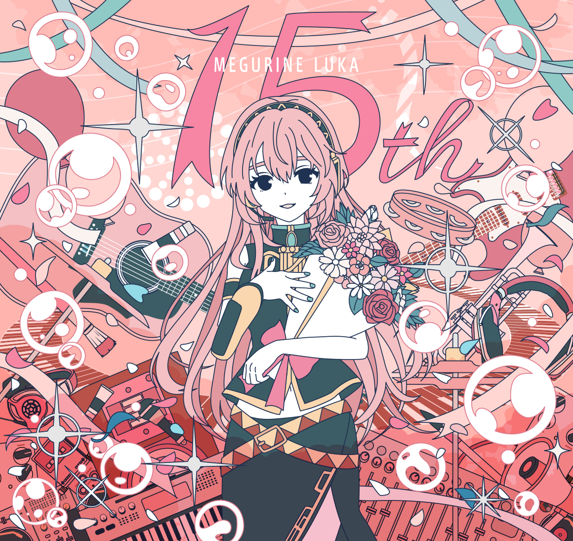 This is a pixiv picture whose title is 巡音ルカ15周年.