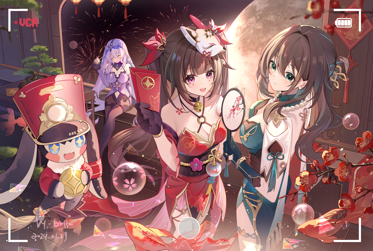 This is a pixiv picture whose title is 新年快乐~.