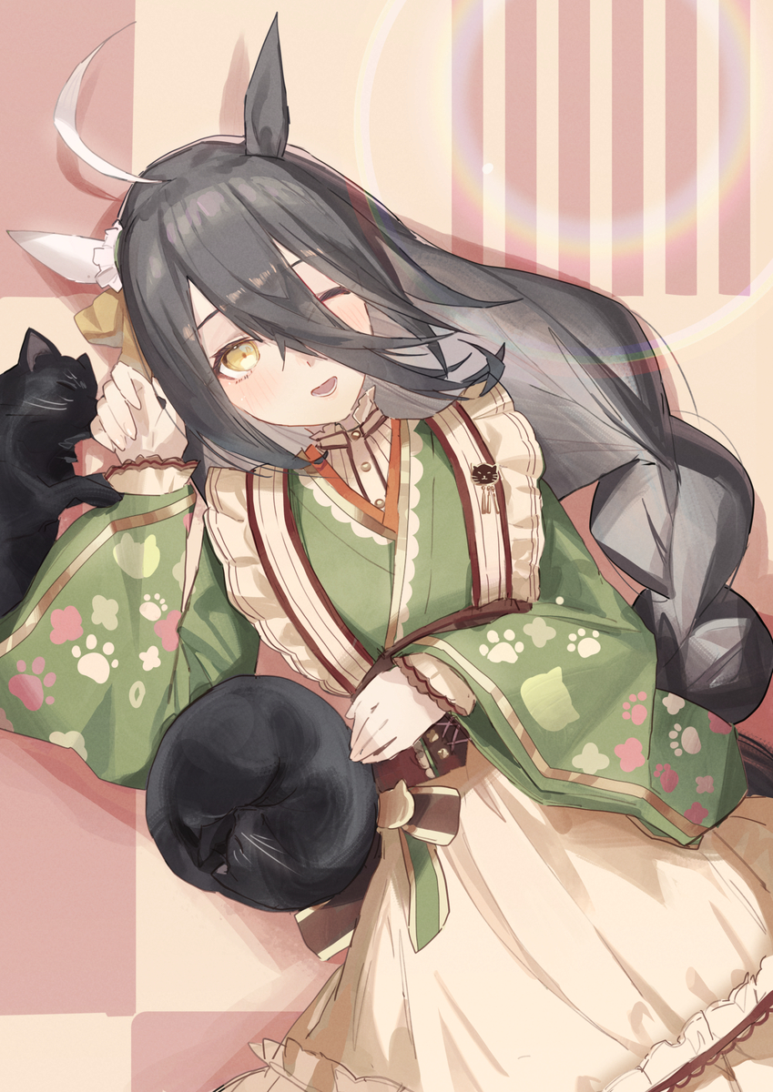 This is a pixiv picture whose title is 新衣装カフェがかわいすぎる絵.