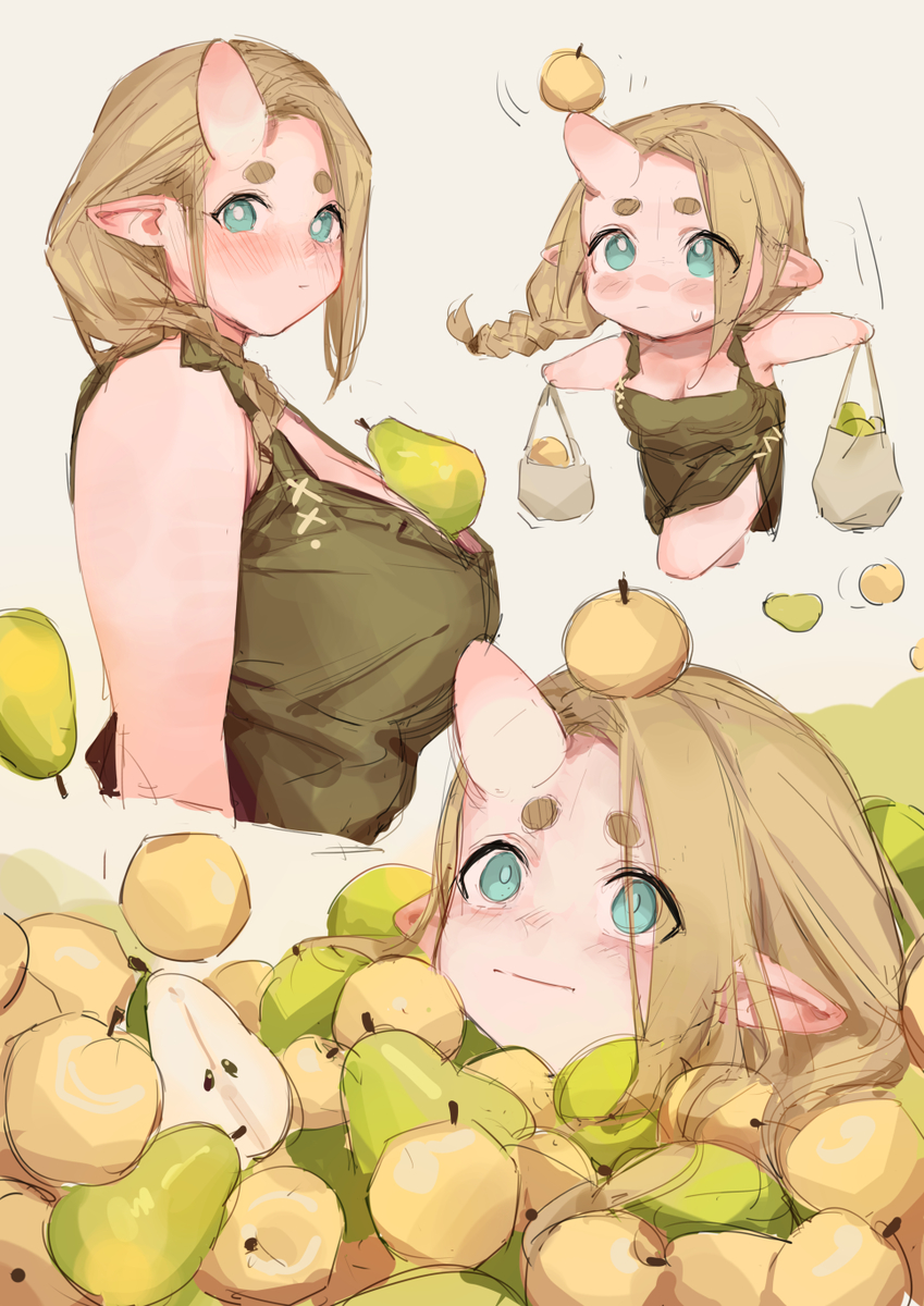 This is a pixiv picture whose title is Lots of Pears.