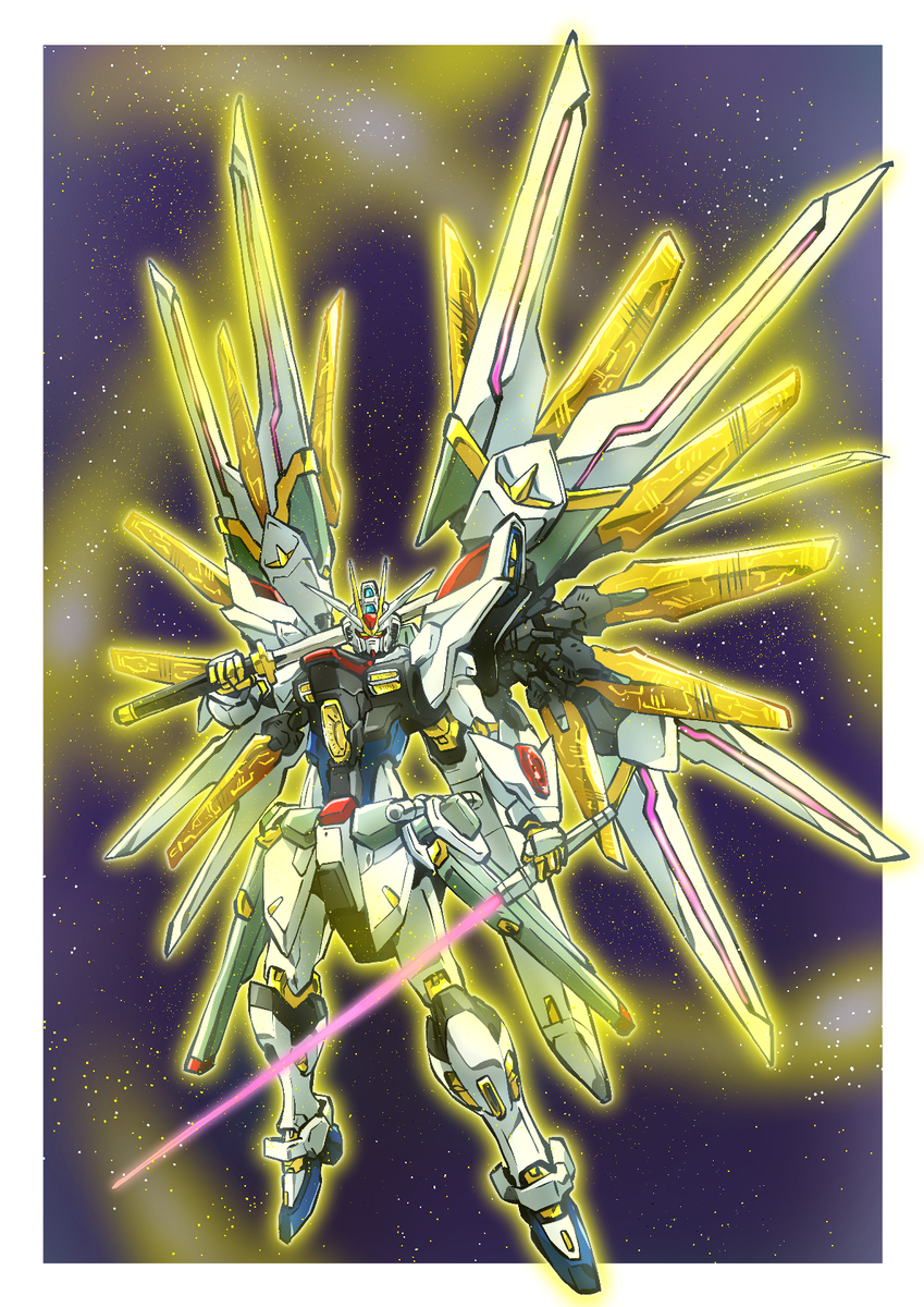 This is a pixiv picture whose title is マイティーストライクフリーダムガンダム.