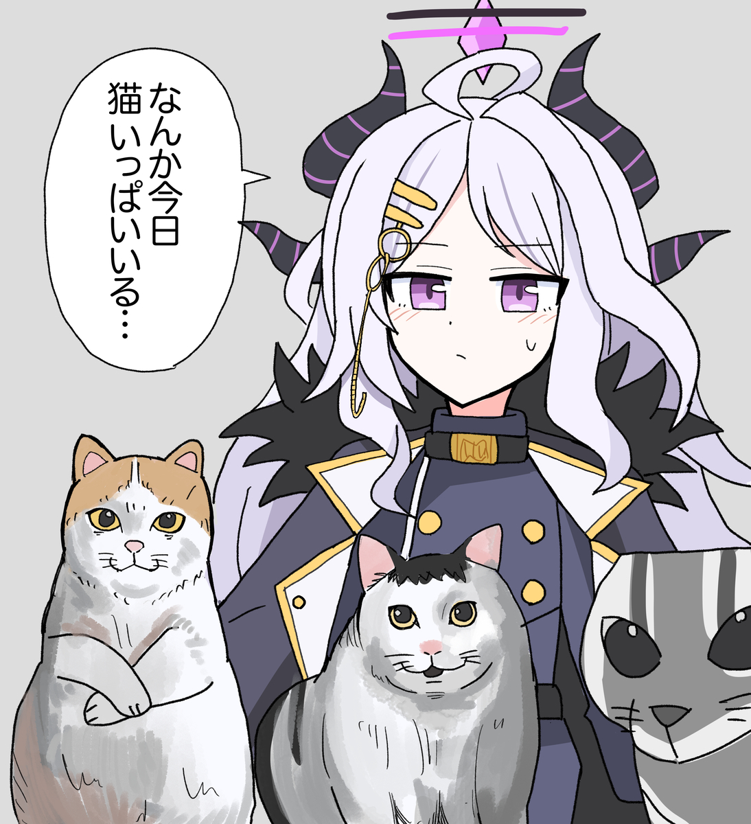 This is a pixiv picture whose title is ゲヘナに大量発生する猫.