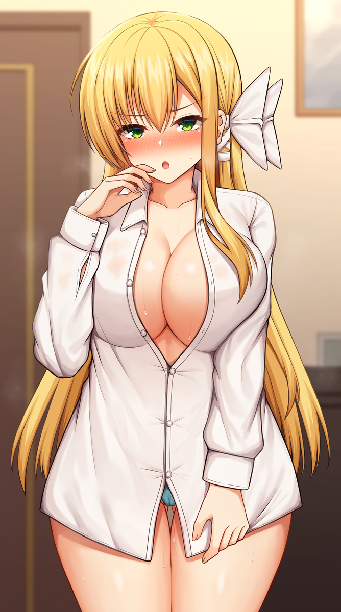 This is a pixiv picture whose title is 薄い本で誘い方を勉強してきた灯里お嬢様.