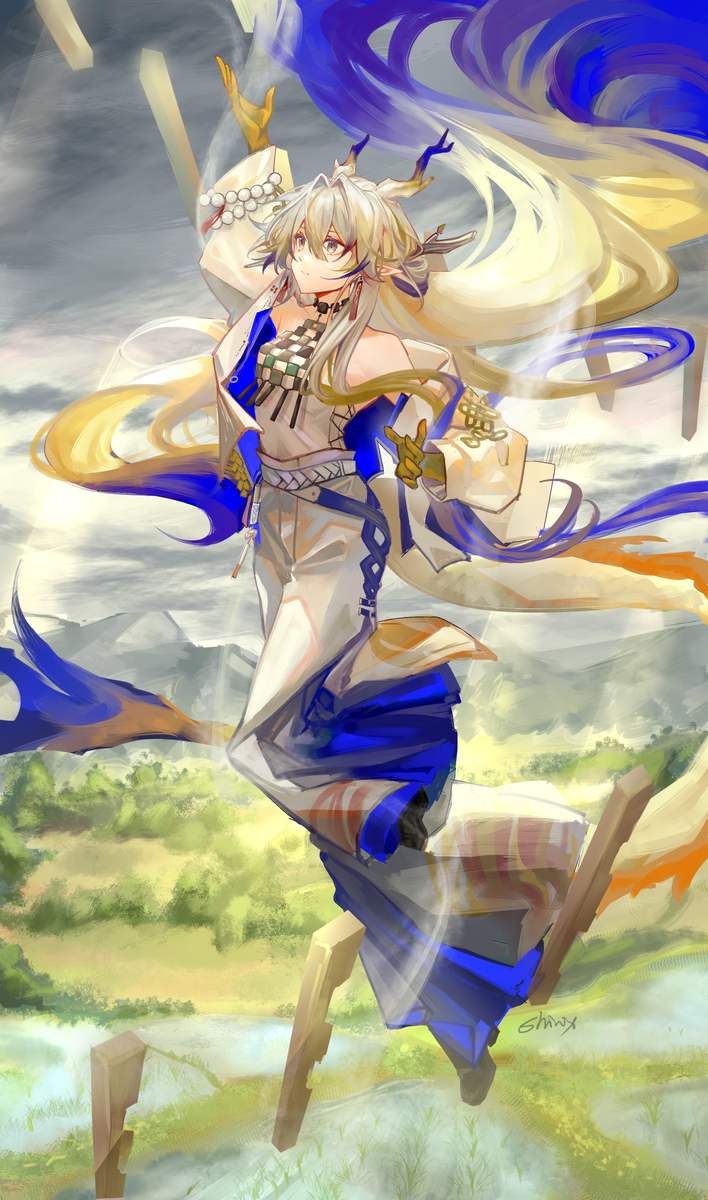 This is a pixiv picture whose title is 🐉🌾After the Rain.