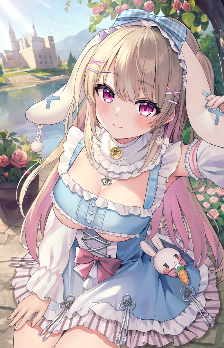 This is a pixiv picture whose title is 魅惑のうさぎちゃん🍑🐰.