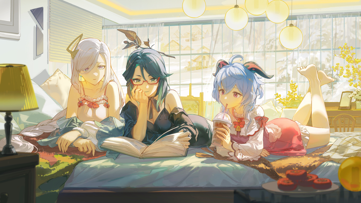 This is a pixiv picture whose title is 原神新春会倒计时1天～.