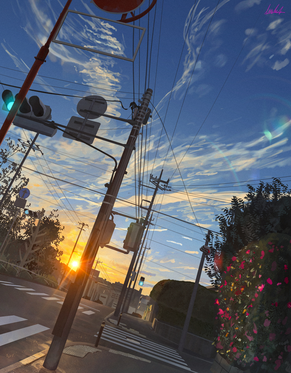 This is a pixiv picture whose title is 羽が横切る.