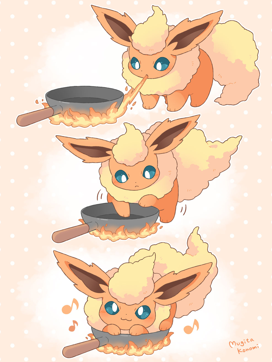 This is a pixiv picture whose title is アツアツが好きなブースター.