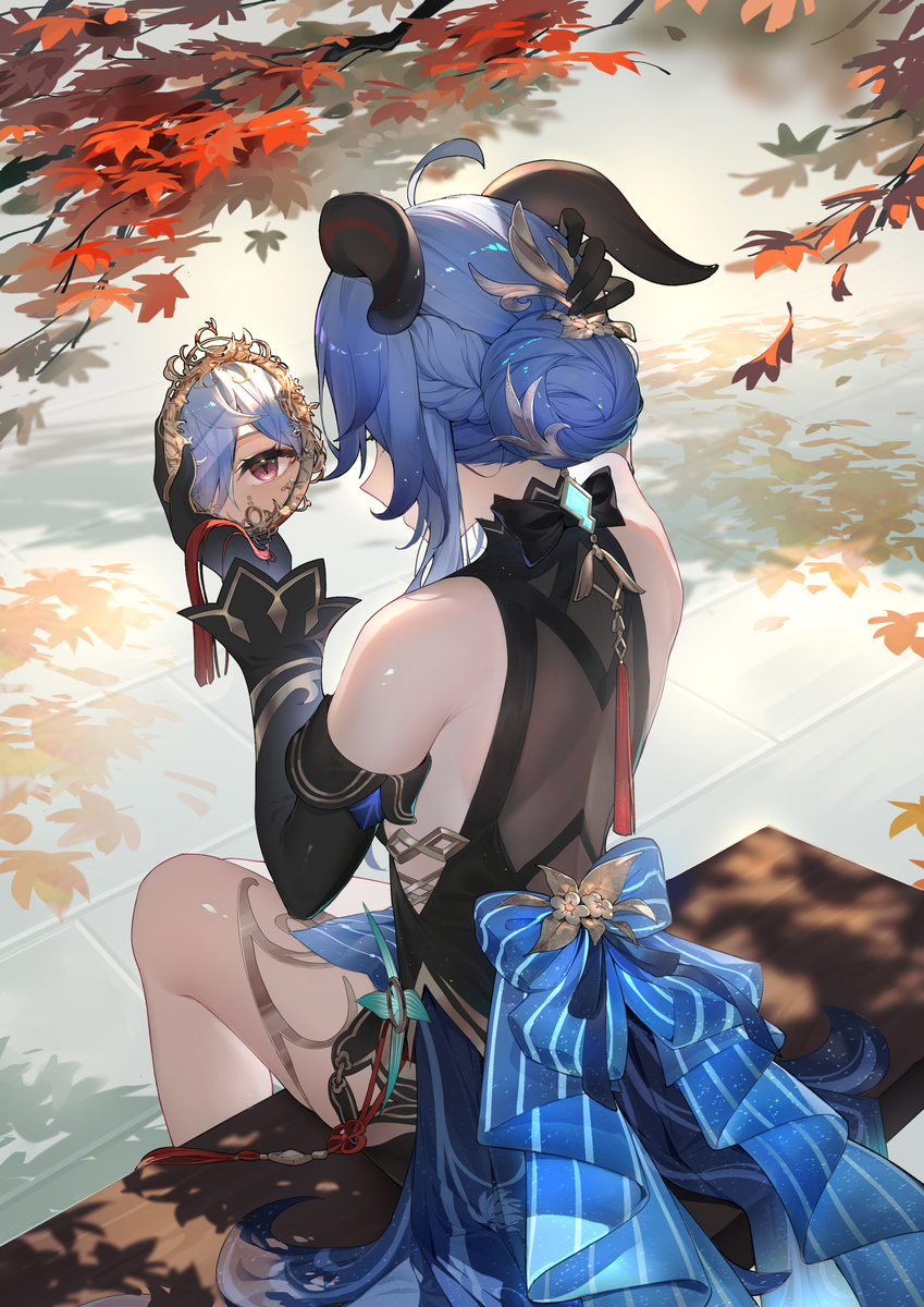 This is a pixiv picture whose title is 甘雨-玄玉瑶芳.