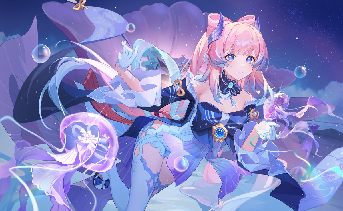 This is a pixiv picture whose title is 心海心海~.