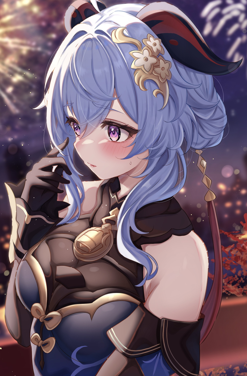 This is a pixiv picture whose title is 甘雨新衣装.
