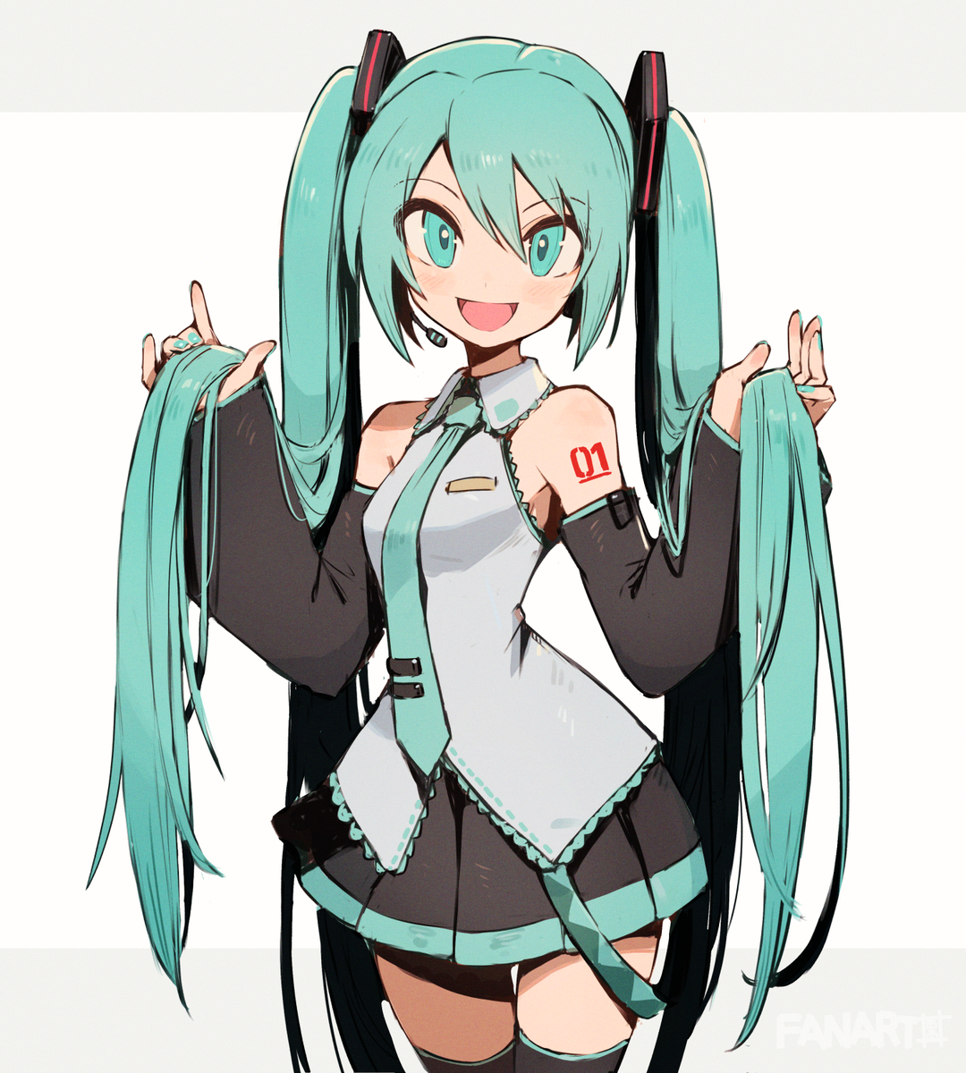 This is a pixiv picture whose title is ミクさん！.
