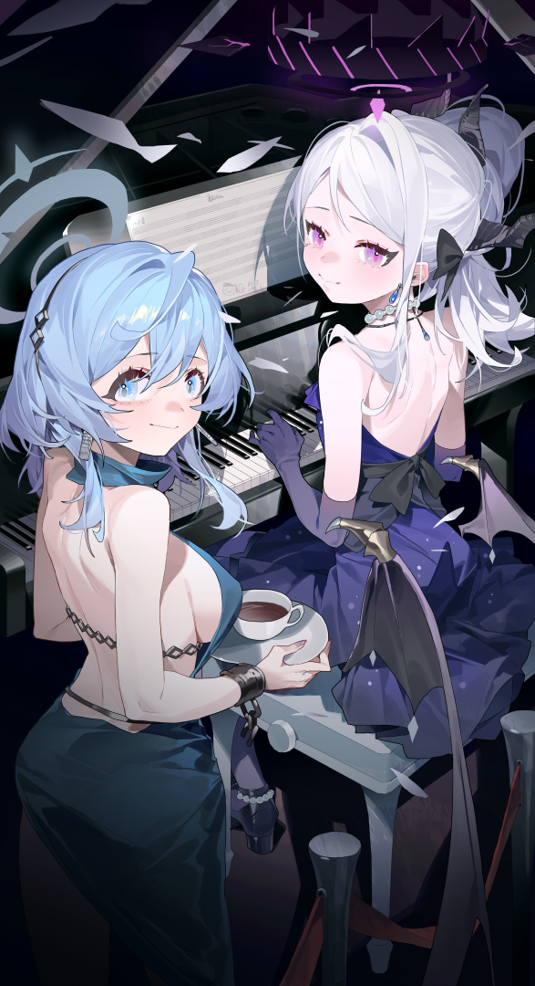 This is a pixiv picture whose title is 日奈&亚子.