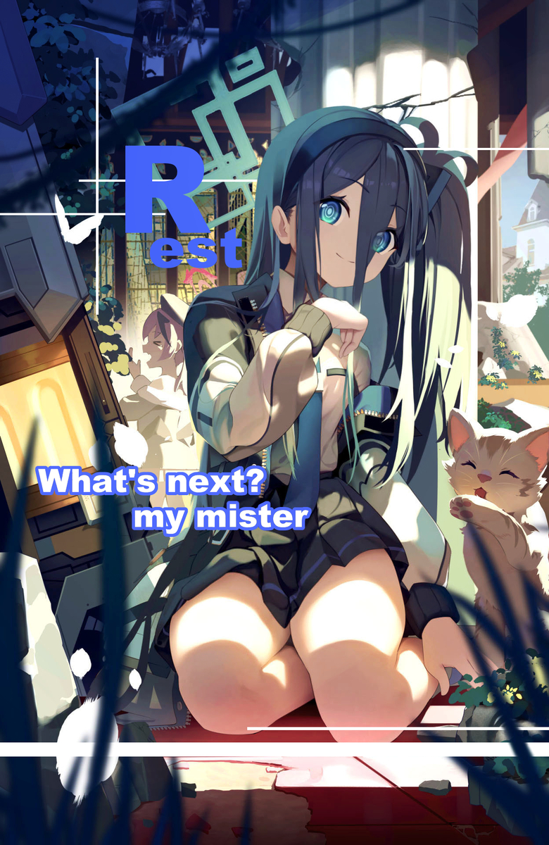 This is a pixiv picture whose title is 稍息.