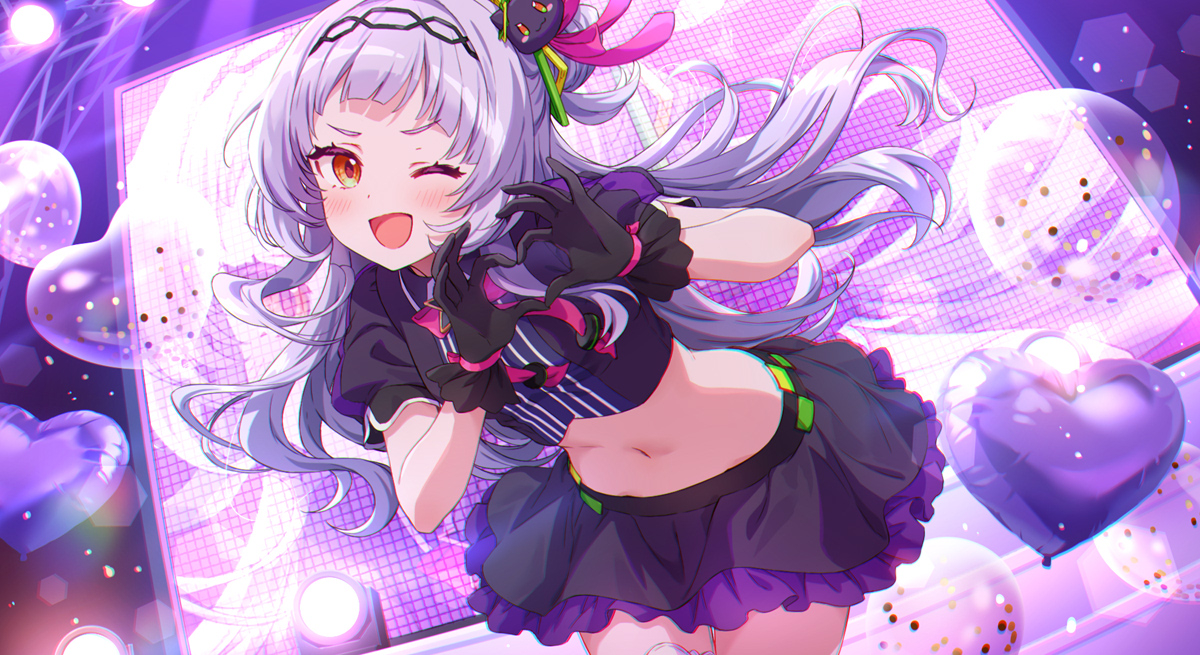 This is a pixiv picture whose title is 紫咲シオンさんの生誕ライブ「サインはB」.