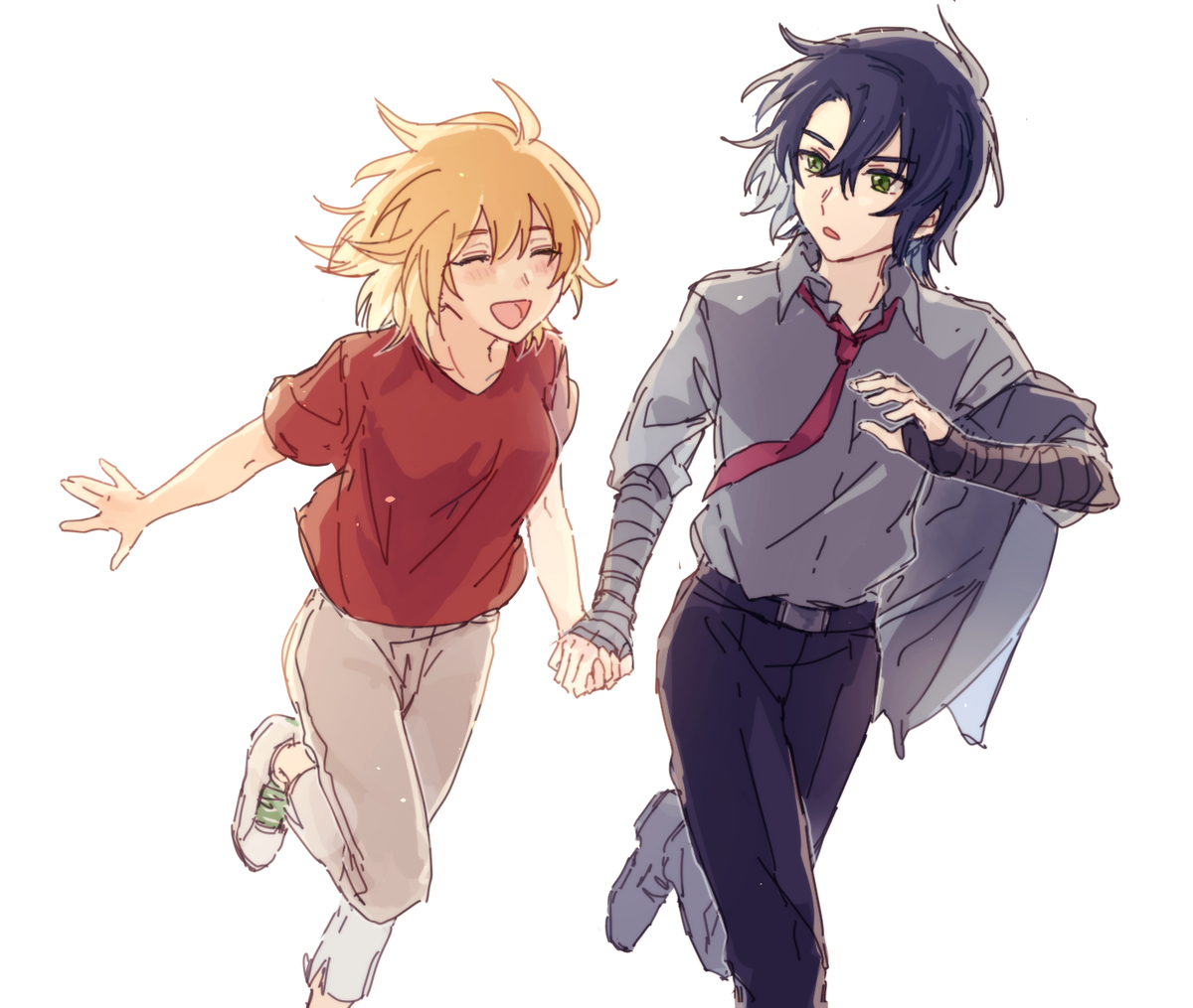 This is a pixiv picture whose title is 🌱ログ　アスカガ中心.