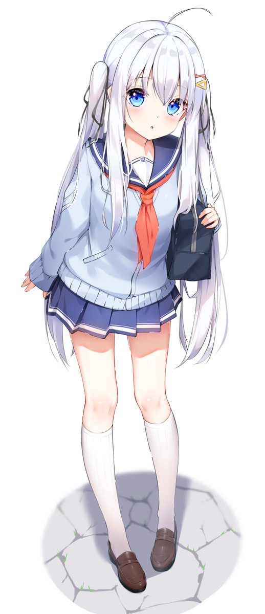 This is a pixiv picture whose title is 乃亜　冬服立ち絵.