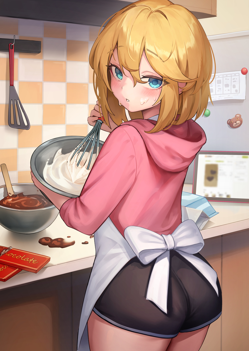 This is a pixiv picture whose title is チョコ試作中ブリジット.