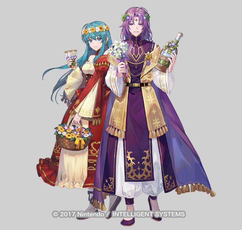 This is a pixiv picture whose title is 【仕事絵】FEH「穏やかな皇子王女 リオン」.