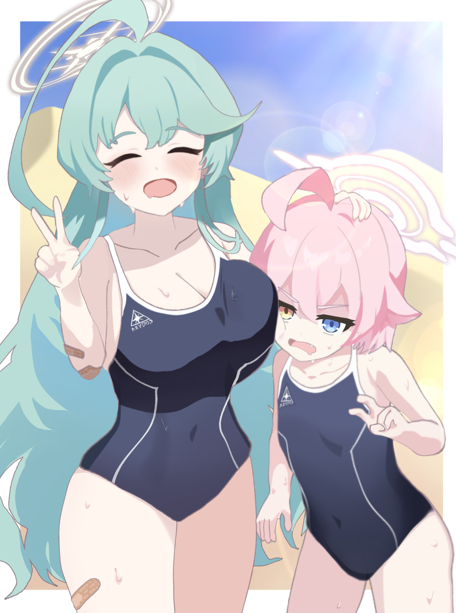 This is a pixiv picture whose title is ユメ先輩&ホシノ.