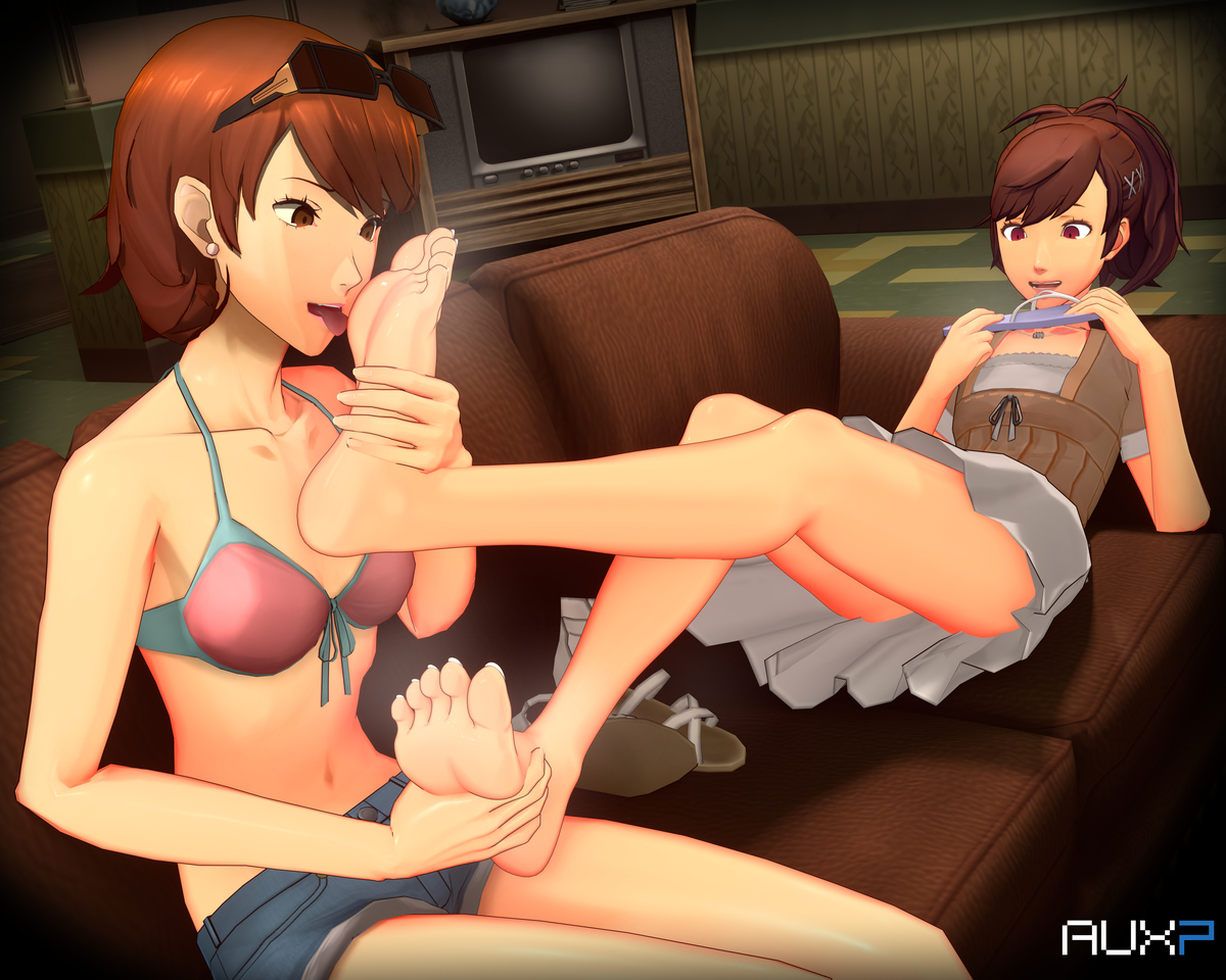 This is a pixiv picture whose title is Yukari and Kotone 岳羽ゆかりと汐見琴音.