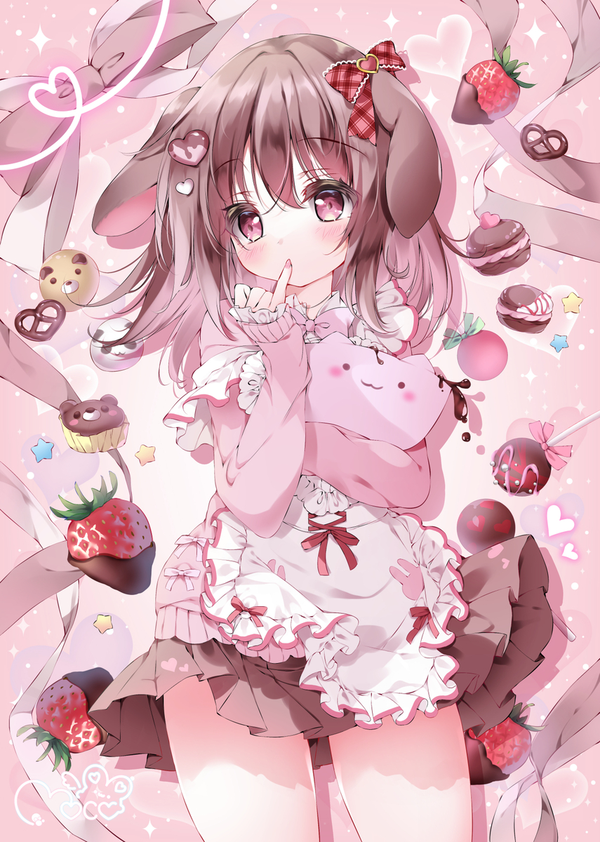 This is a pixiv picture whose title is おいしくできるかな？🍫🎀.