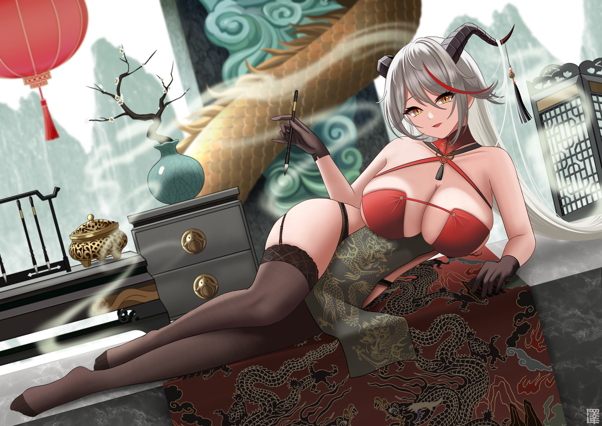 This is a pixiv picture whose title is 春節快樂🐉.