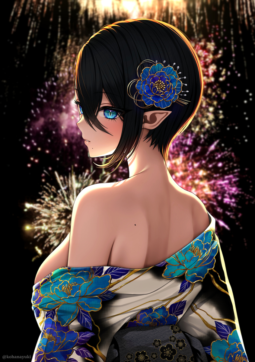 This is a pixiv picture whose title is 大輪の花.